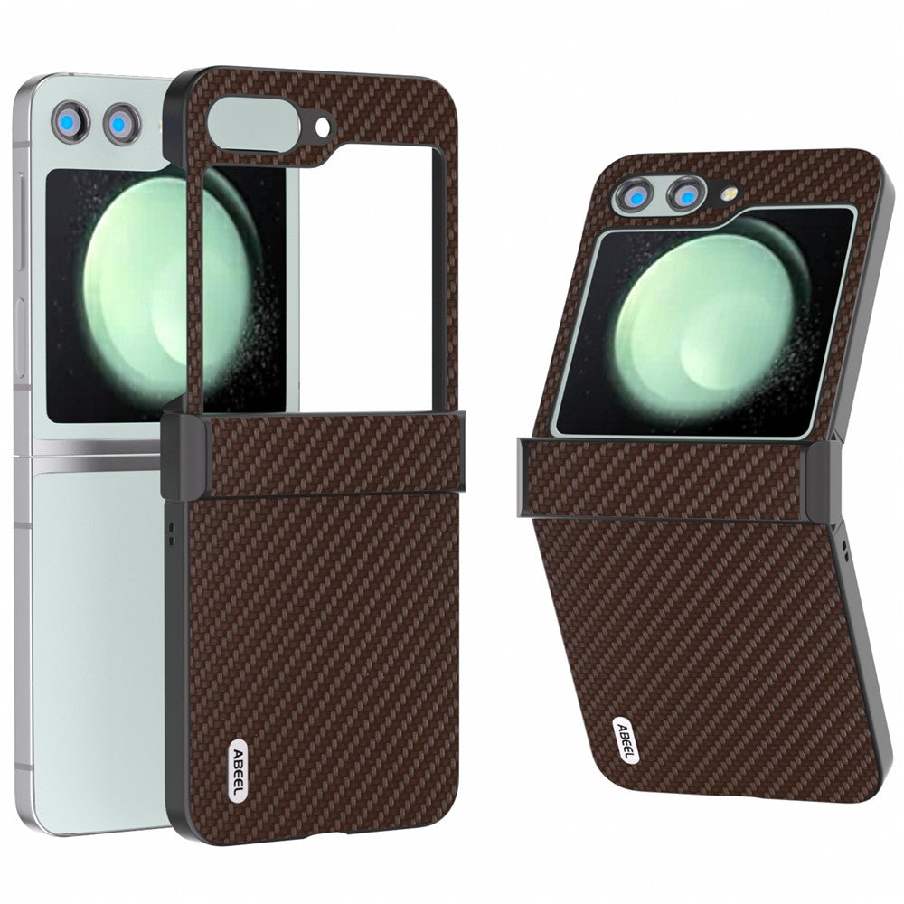 ABEEL For Samsung Galaxy Z Flip5 5G Phone Case Hinge Protection Carbon Fiber Texture Cover