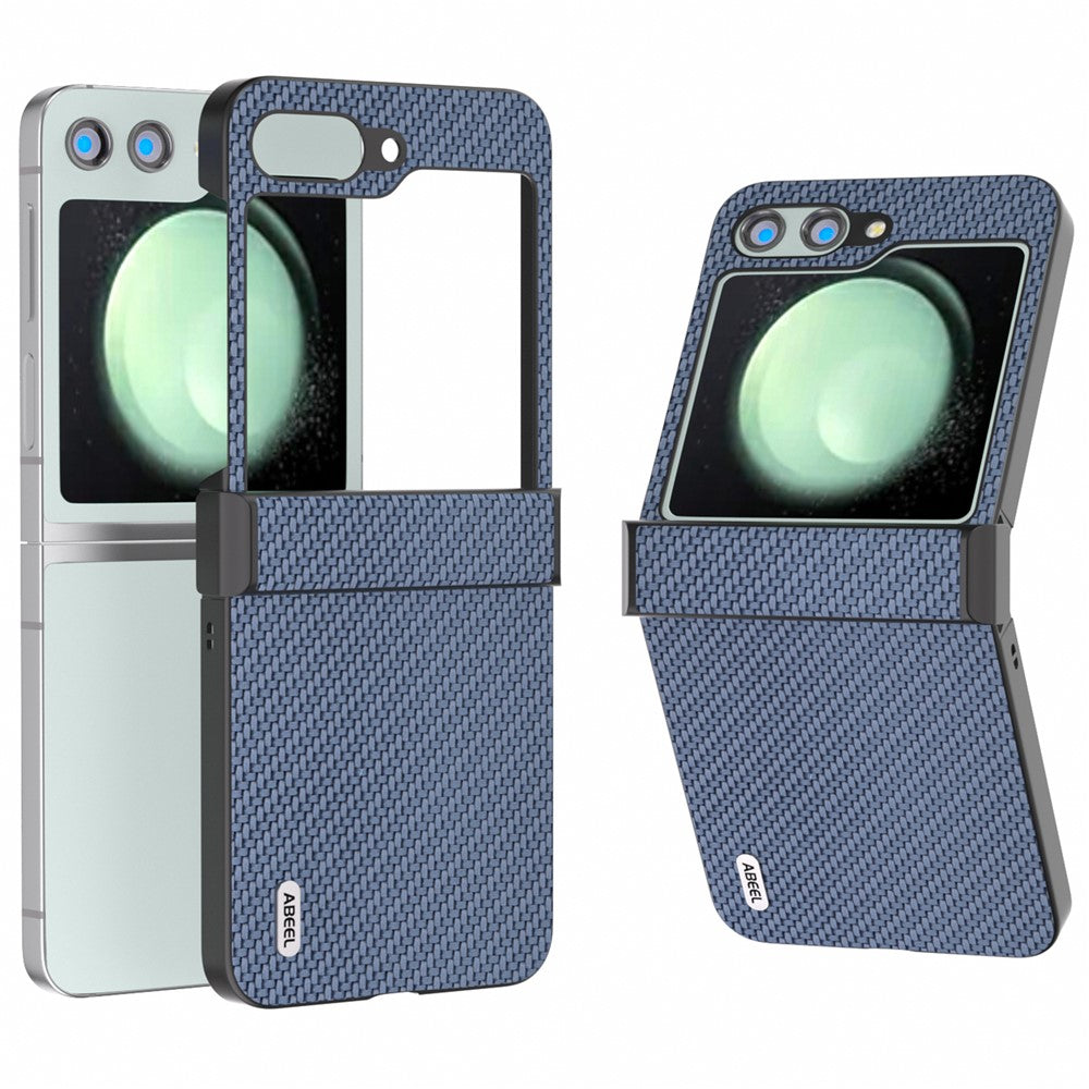 ABEEL For Samsung Galaxy Z Flip5 5G Phone Case Hinge Protection Carbon Fiber Texture Cover