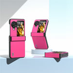 ABEEL For Oppo Find N3 Flip 5G Phone Case Hinge Protection Textured PU Leather Cover