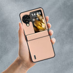 ABEEL For Oppo Find N3 Flip 5G Hinge Protection Case Genuine Cow Leather Back Cover