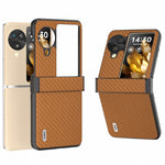 ABEEL For Oppo Find N3 Flip 5G Protective Phone Case Carbon Fiber Texture Cover