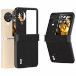 ABEEL For Oppo Find N3 Flip 5G Phone Case Genuine Cow Leather+PC Hinge Protection Cover