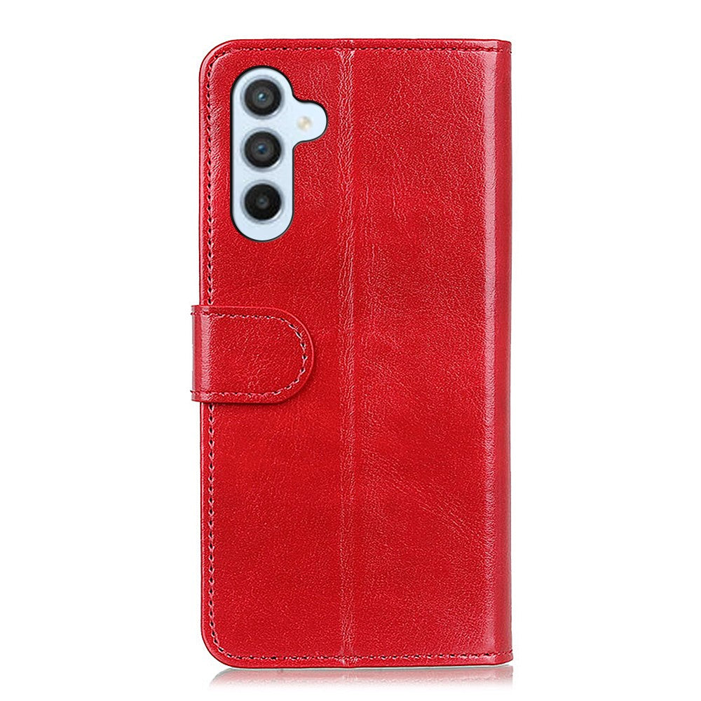 Til Samsung Galaxy A35 5G Cover med Crazy Horse Tekstur, Læder og Standfunktion
