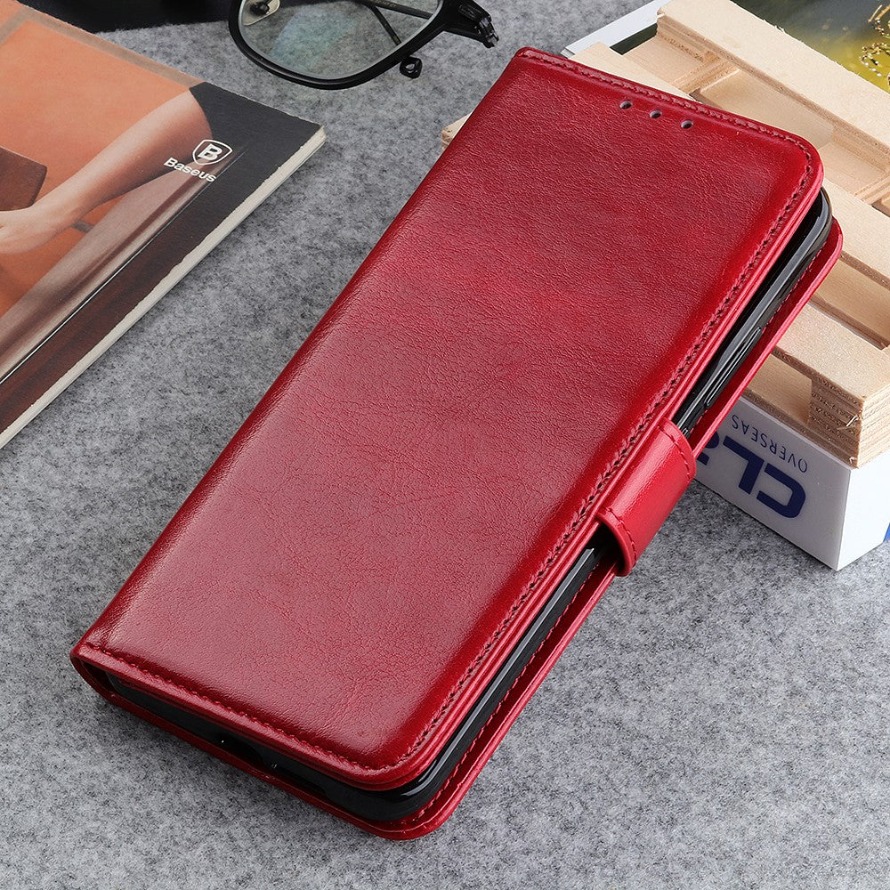 Til Samsung Galaxy A35 5G Cover med Crazy Horse Tekstur, Læder og Standfunktion