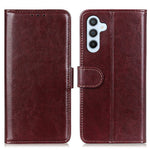 Til Samsung Galaxy A35 5G Cover med Crazy Horse Tekstur, Læder og Standfunktion