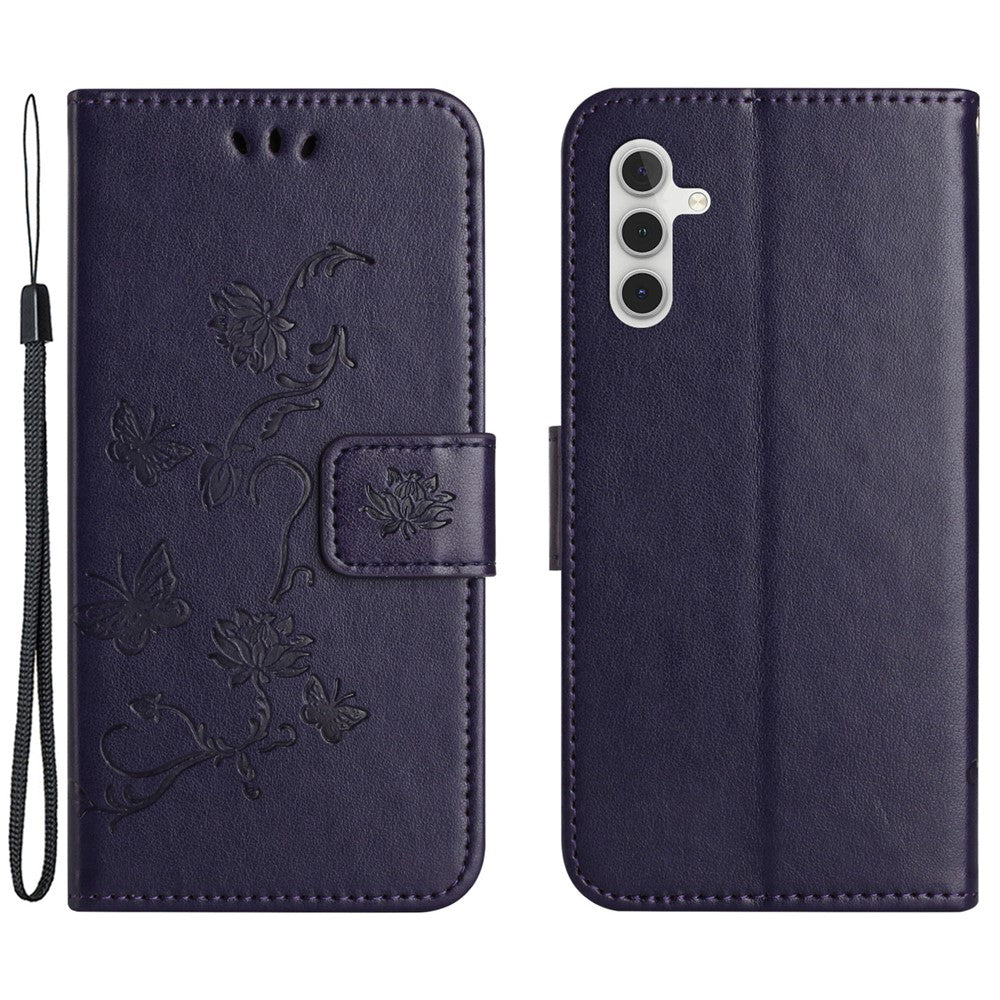 Til Samsung Galaxy A35 5G Cover med præget PU-læderpung og stativ til mobiltelefon