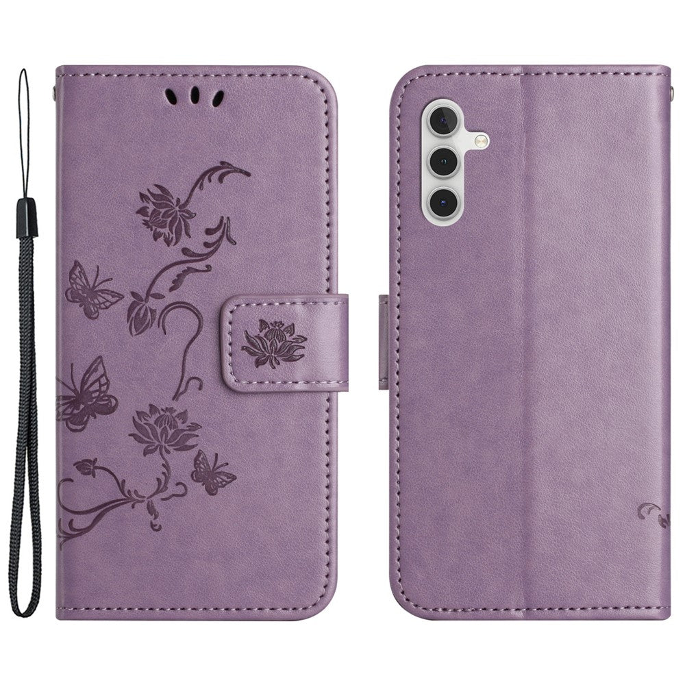 Til Samsung Galaxy A35 5G Cover med præget PU-læderpung og stativ til mobiltelefon
