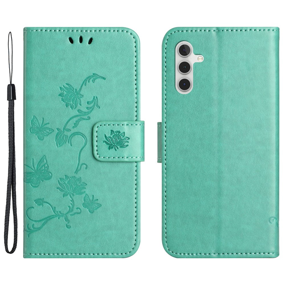 Til Samsung Galaxy A35 5G Cover med præget PU-læderpung og stativ til mobiltelefon