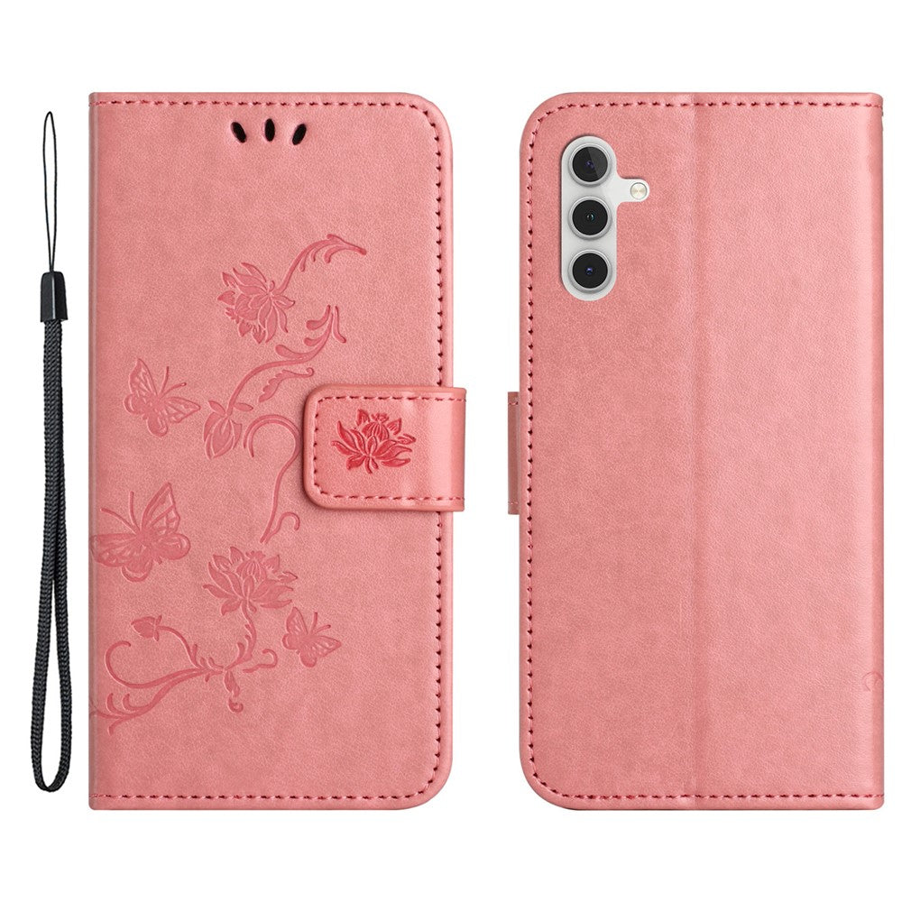 Til Samsung Galaxy A35 5G Cover med præget PU-læderpung og stativ til mobiltelefon