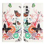 For Samsung Galaxy A35 5G Phone Case Pattern Folding Stand PU Leather Cover
