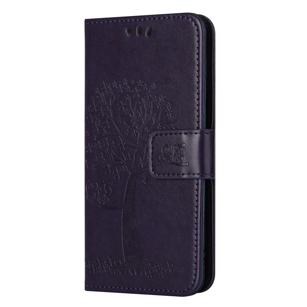 For Samsung Galaxy A35 5G Case Owl Tree Imprinted Leather Stand Wallet Phone Cover