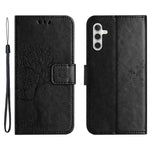 For Samsung Galaxy A35 5G Case Owl Tree Imprinted Leather Stand Wallet Phone Cover