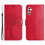 For Samsung Galaxy A35 5G Case Owl Tree Imprinted Leather Stand Wallet Phone Cover