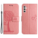 For Samsung Galaxy A35 5G Case Owl Tree Imprinted Leather Stand Wallet Phone Cover