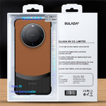 SULADA For Huawei Mate 60 Frameless Case Genuine Cow Leather+PC Slim Fit Phone Cover