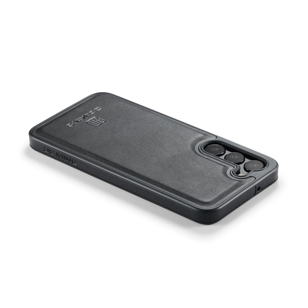 DG.MING For Samsung Galaxy S24 Case Anti-Drop PU Leather Coating Phone Back Cover