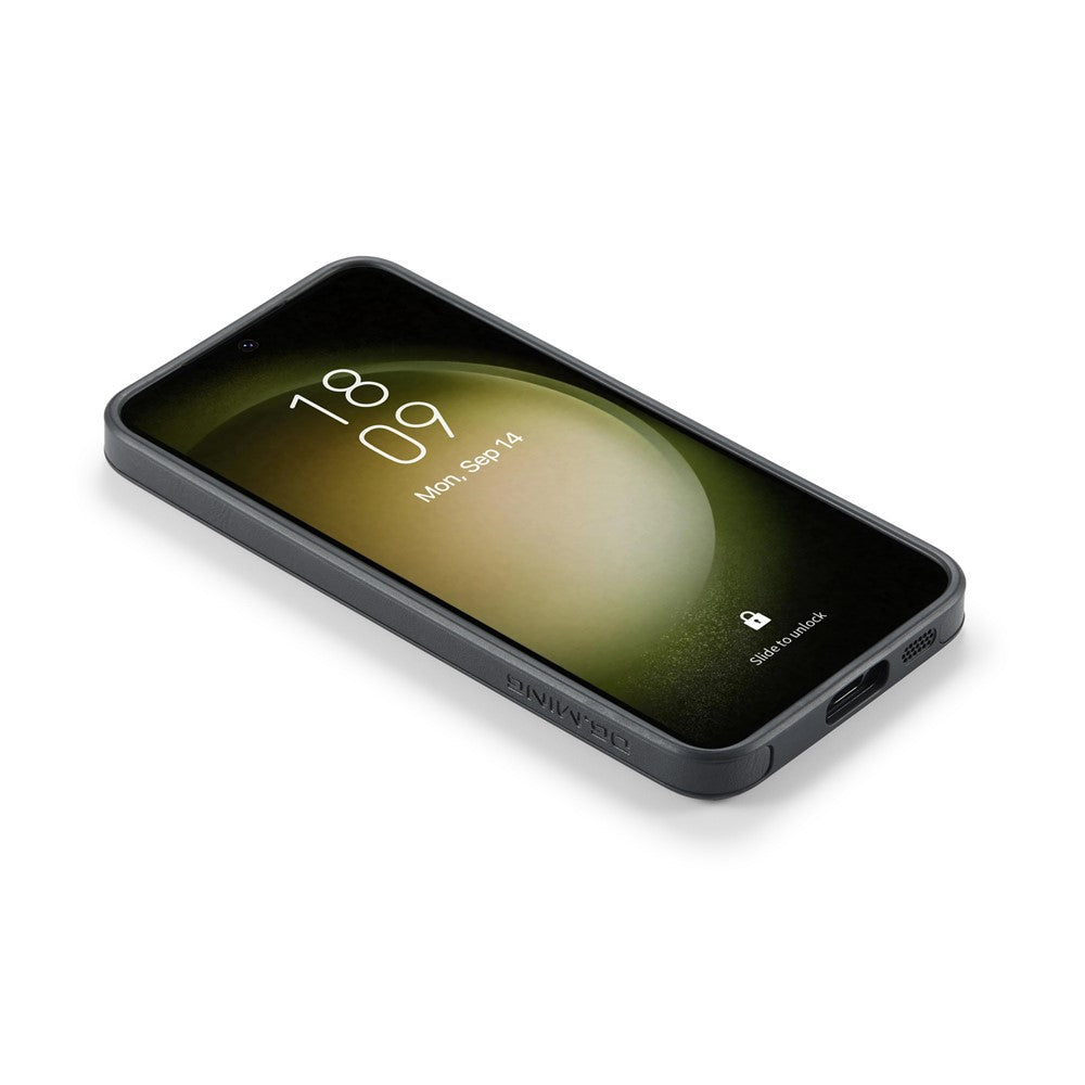 DG.MING For Samsung Galaxy S24 Case Anti-Drop PU Leather Coating Phone Back Cover