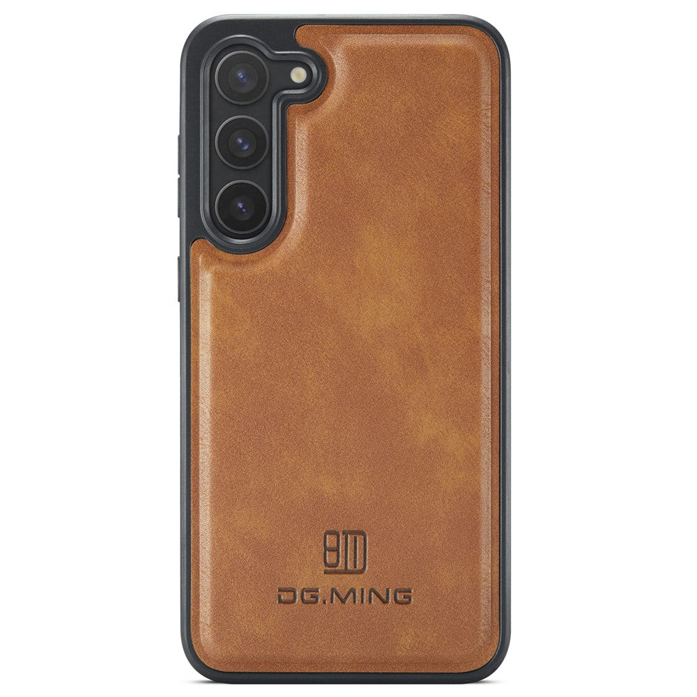 DG.MING For Samsung Galaxy S24 Case Anti-Drop PU Leather Coating Phone Back Cover