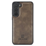 DG.MING For Samsung Galaxy S24 Case Anti-Drop PU Leather Coating Phone Back Cover