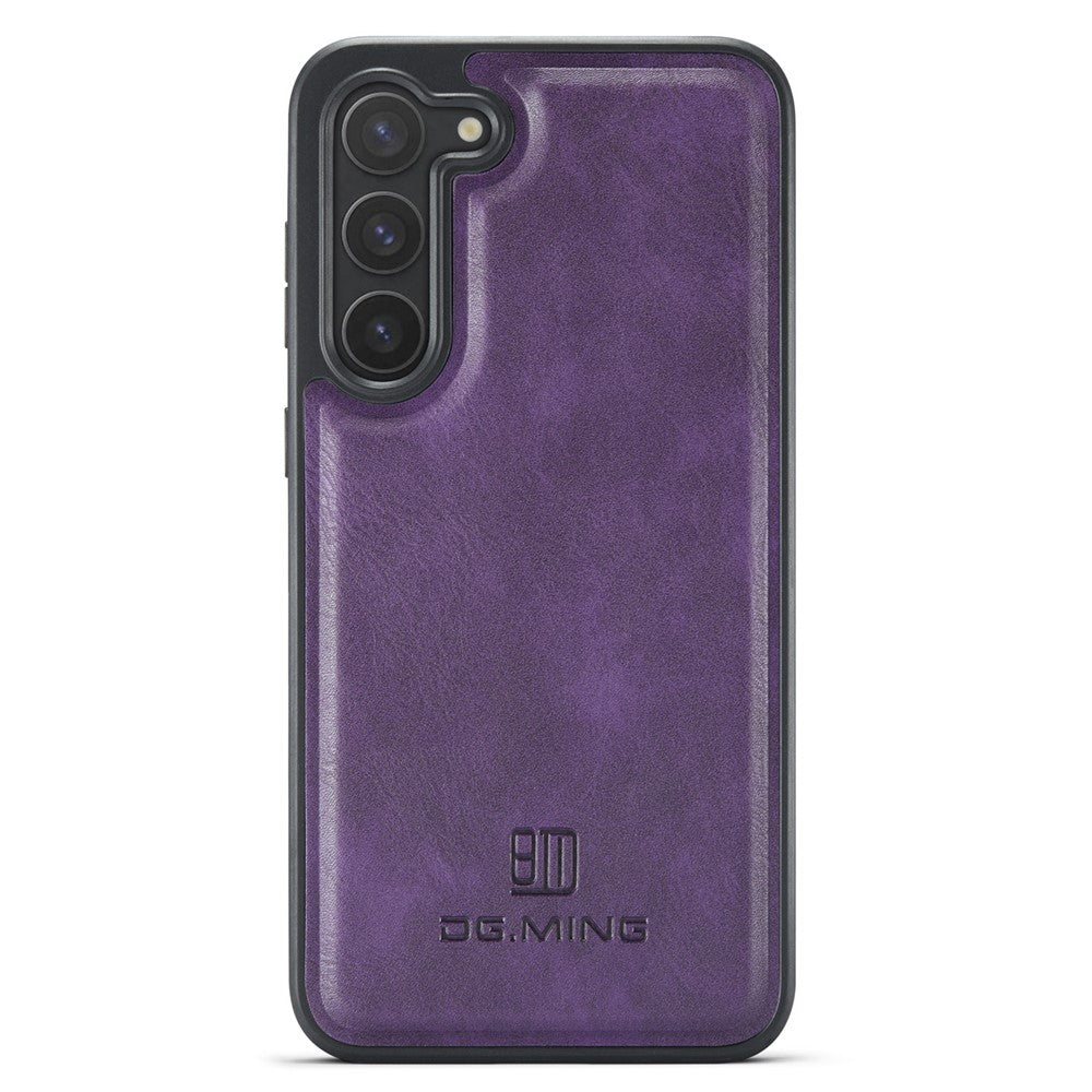 DG.MING For Samsung Galaxy S24 Case Anti-Drop PU Leather Coating Phone Back Cover