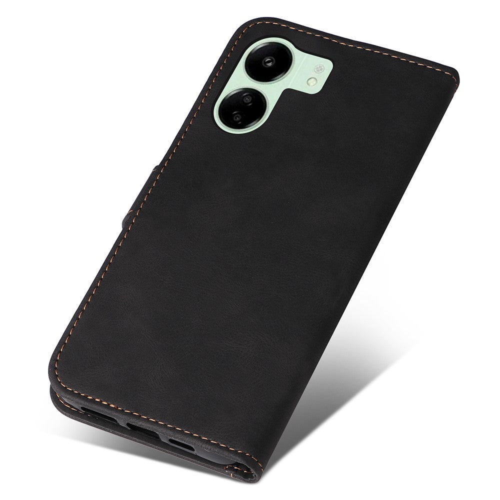 For Xiaomi Redmi 13C 4G / 13C 5G / 13R 5G / Poco M6 5G / Poco C65 4G Phone Case PU Leather Three-Color Splicing Flip Cover