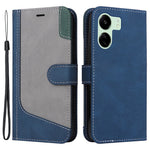 For Xiaomi Redmi 13C 4G / 13C 5G / 13R 5G / Poco M6 5G / Poco C65 4G Phone Case PU Leather Three-Color Splicing Flip Cover