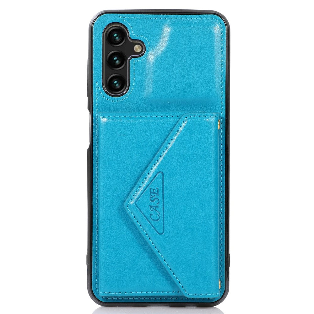 Til Samsung Galaxy A15 4G / 5G Cover Kortholder PU+TPU Cover med Skulderrem