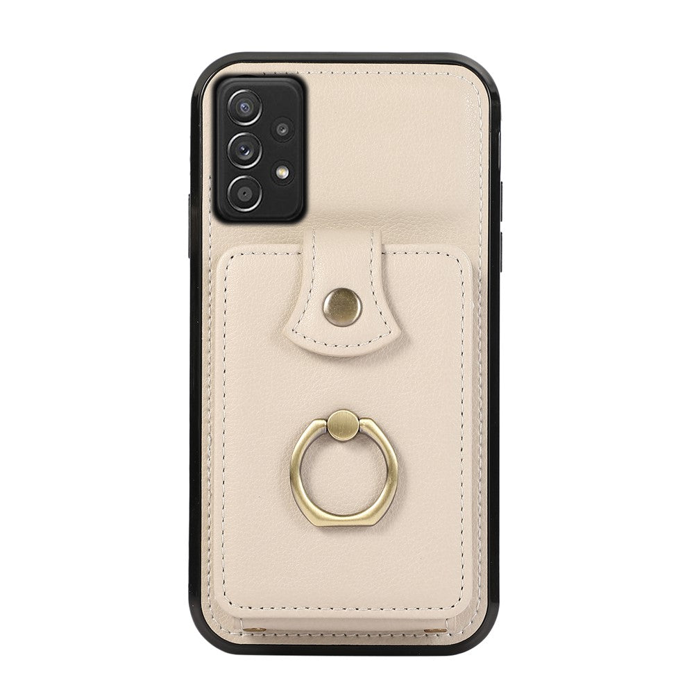 Samsung Galaxy A52 4G / A52s 5G / A52 5G-skal med korthållare, PU-läder och stöd
