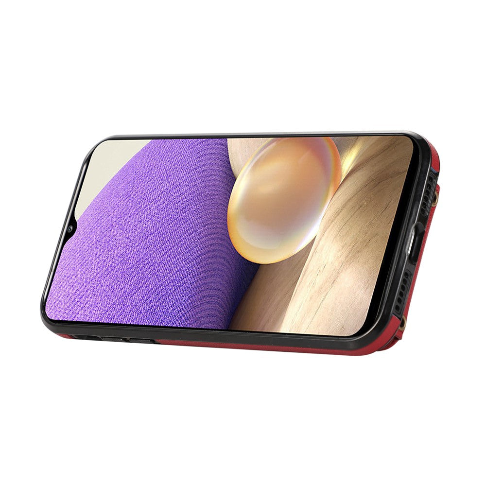 TPU+PU Leather Phone Cover for Samsung Galaxy A32 5G / M32 5G Case Card Holder Kickstand Shell
