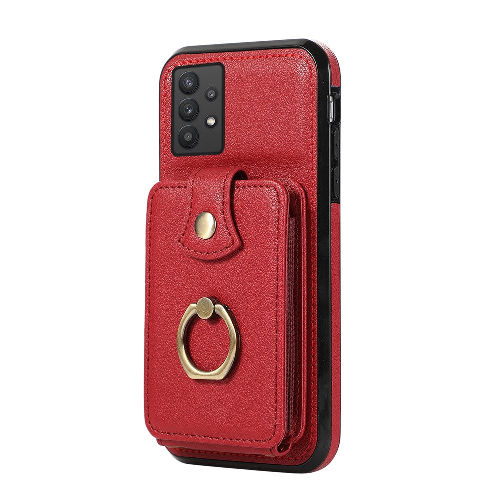 TPU+PU Leather Phone Cover for Samsung Galaxy A32 5G / M32 5G Case Card Holder Kickstand Shell
