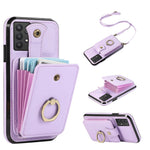 TPU+PU Leather Phone Cover for Samsung Galaxy A32 5G / M32 5G Case Card Holder Kickstand Shell