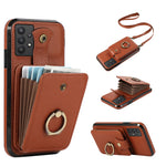 TPU+PU Leather Phone Cover for Samsung Galaxy A32 5G / M32 5G Case Card Holder Kickstand Shell