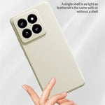 For Xiaomi 14 Soft TPU Case Straight Edge Anti-fall Shockproof Phone Cover