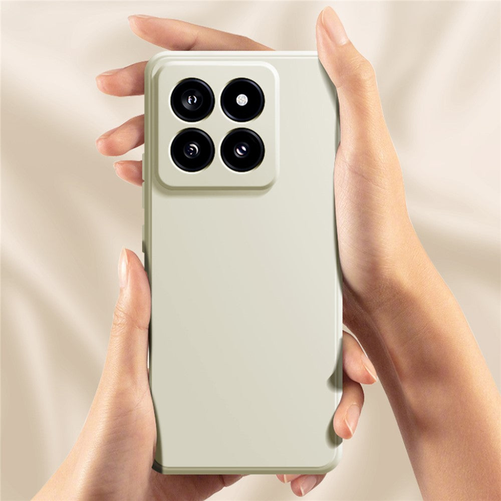 For Xiaomi 14 Soft TPU Case Straight Edge Anti-fall Shockproof Phone Cover