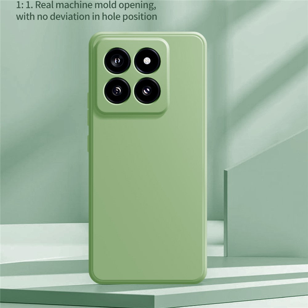 For Xiaomi 14 Soft TPU Case Straight Edge Anti-fall Shockproof Phone Cover