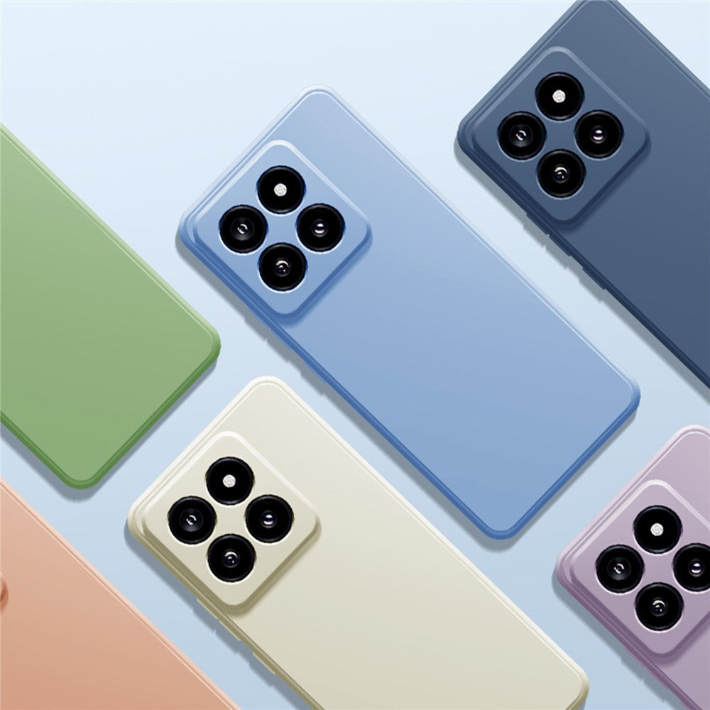 For Xiaomi 14 Soft TPU Case Straight Edge Anti-fall Shockproof Phone Cover