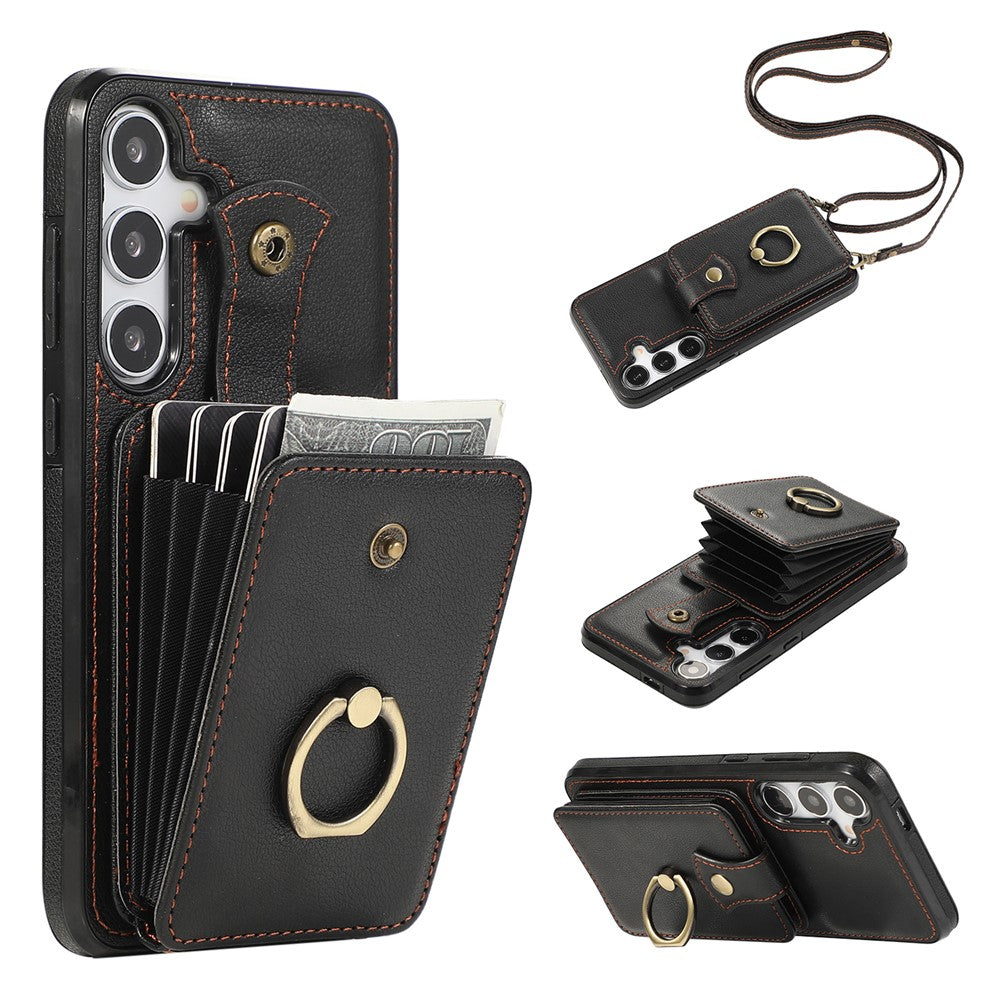 Cover til Samsung Galaxy A14 5G/4G med lukning og stativ, TPU+PU-læder