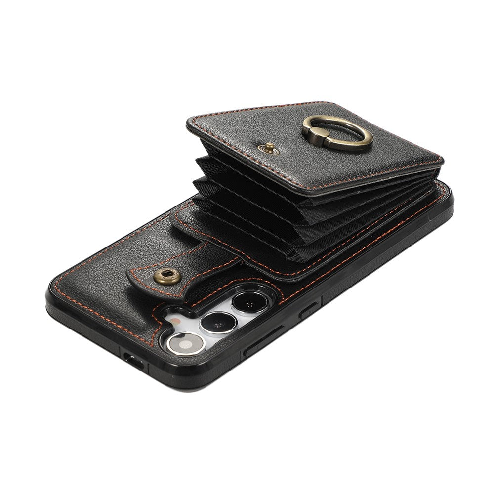 Cover til Samsung Galaxy A14 5G/4G med lukning og stativ, TPU+PU-læder