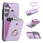 For Samsung Galaxy A24 4G (162.1 x 77.6 x 8.3mm) Case Kickstand Slim-Fit TPU+PU Leather Mobile Phone Cover