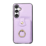 For Samsung Galaxy A24 4G (162.1 x 77.6 x 8.3mm) Case Kickstand Slim-Fit TPU+PU Leather Mobile Phone Cover
