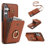 For Samsung Galaxy A24 4G (162.1 x 77.6 x 8.3mm) Case Kickstand Slim-Fit TPU+PU Leather Mobile Phone Cover