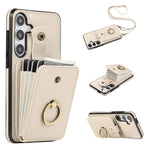For Samsung Galaxy A24 4G (162.1 x 77.6 x 8.3mm) Case Kickstand Slim-Fit TPU+PU Leather Mobile Phone Cover