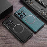 For OnePlus 12 5G Case PU Leather+TPU Phone Back Cover Magnetic Case