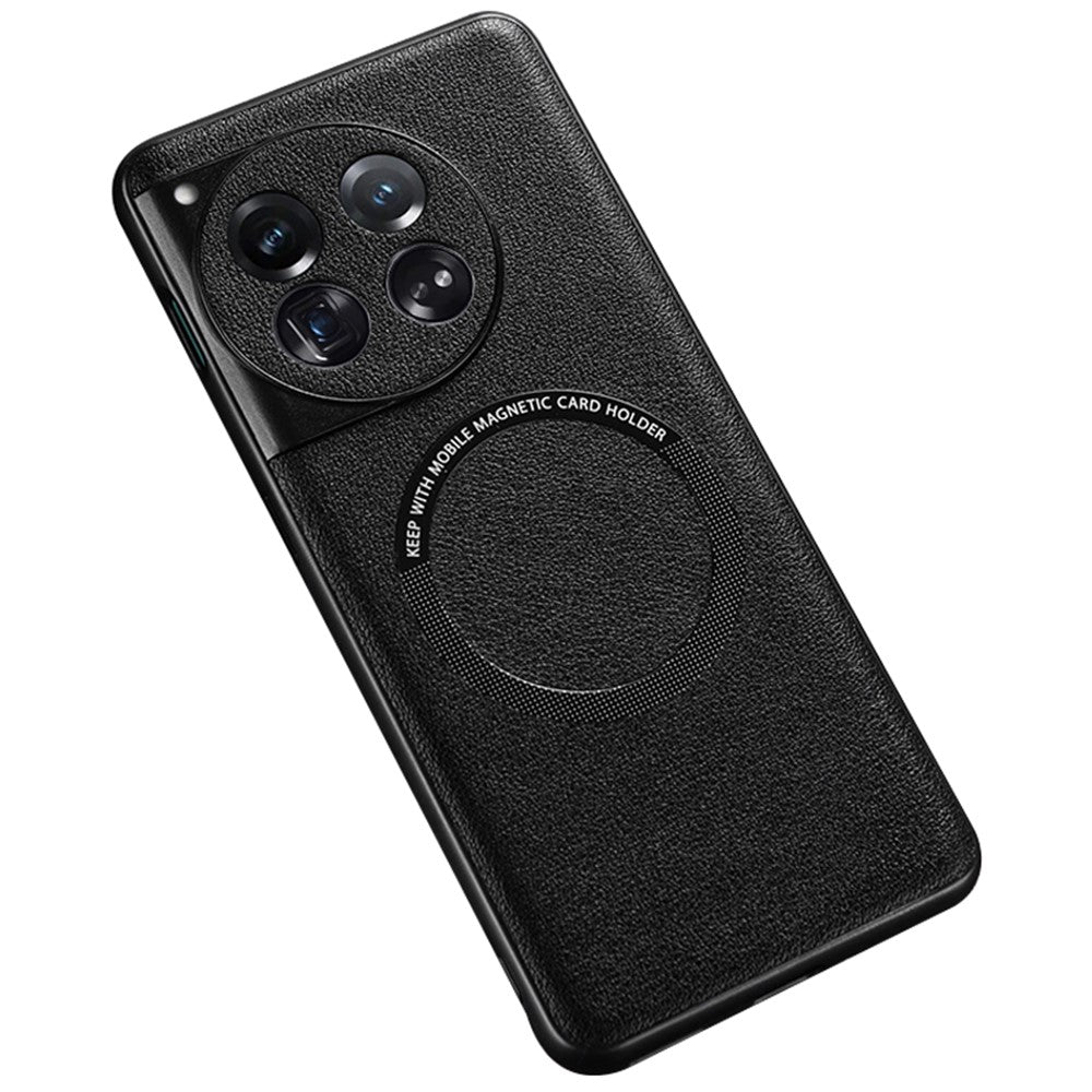 For OnePlus 12 5G Case PU Leather+TPU Phone Back Cover Magnetic Case