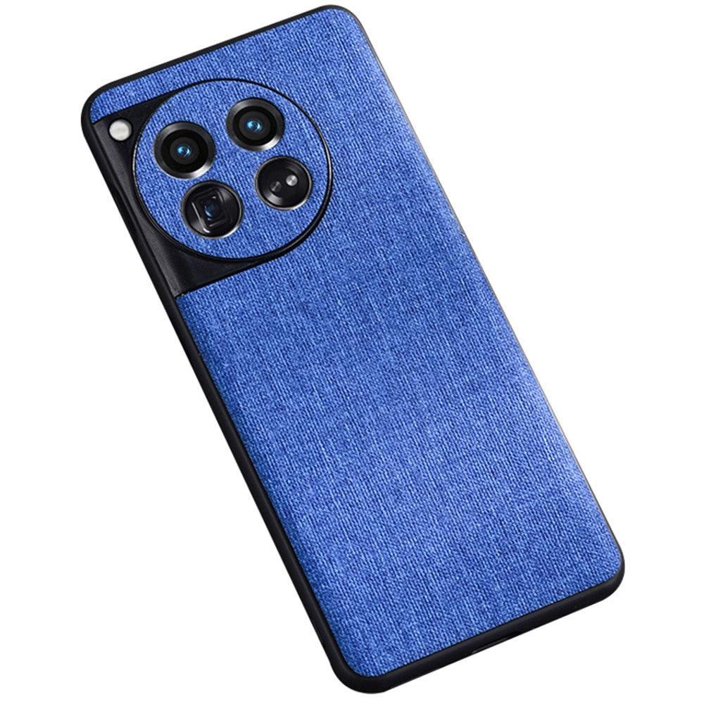 For OnePlus 12 5G Phone Case Shockproof Cloth+Hard PC Cell Phone Back Cover