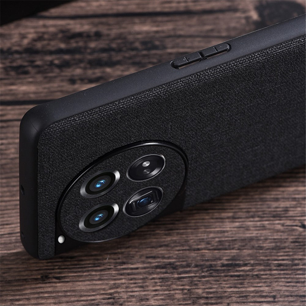 For OnePlus 12 5G Phone Case Shockproof Cloth+Hard PC Cell Phone Back Cover