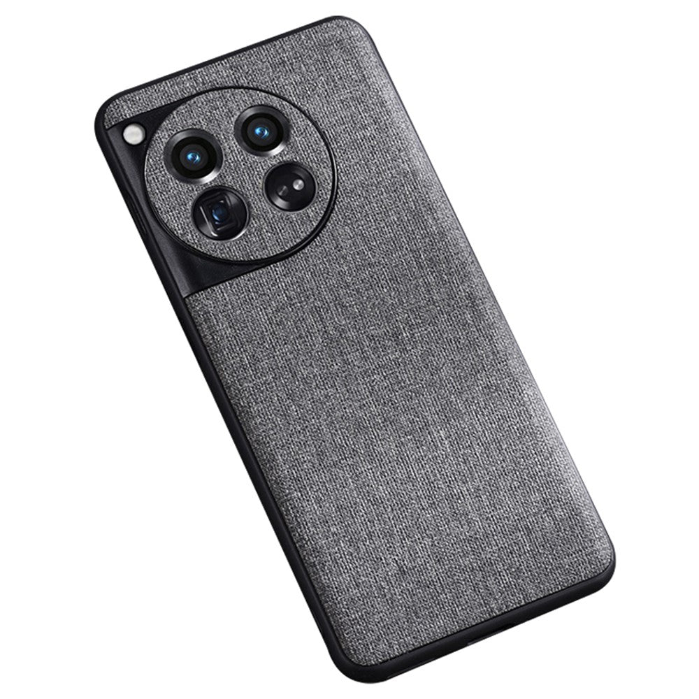 For OnePlus 12 5G Phone Case Shockproof Cloth+Hard PC Cell Phone Back Cover