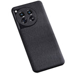 For OnePlus 12 5G Phone Case Shockproof Cloth+Hard PC Cell Phone Back Cover