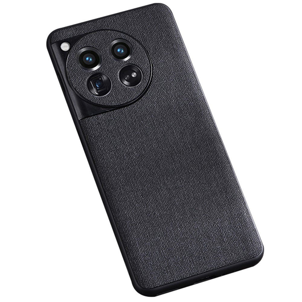 For OnePlus 12 5G Phone Case Shockproof Cloth+Hard PC Cell Phone Back Cover