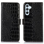 For Samsung Galaxy A35 5G Case with Card Holder Genuine Cow Leather RFID Blocking Cover